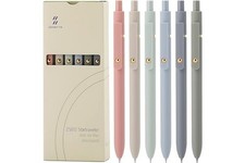 Ddaowanx Gel Pens, 6 Pcs 0.5mm Quick Dry Black Ink Pens Fine Point Smooth Writin