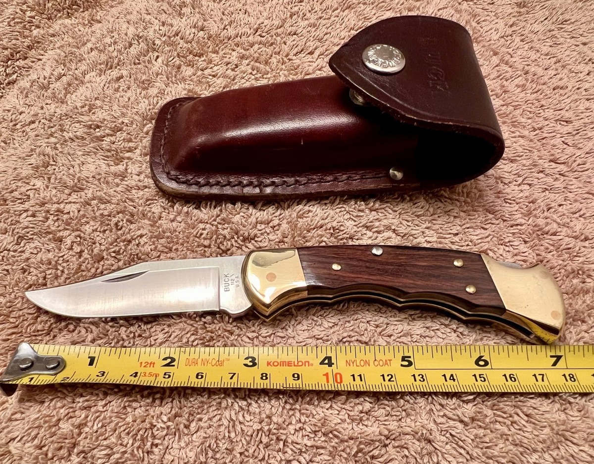 Vintage Buck 112 Finger Groove Knife 1994 Ranger With Sheath NICE