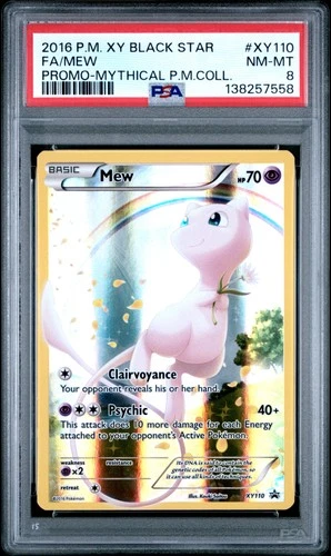 Mew XY110 Mythical Pokemon Collection Black Star Promo Pokemon PSA 8