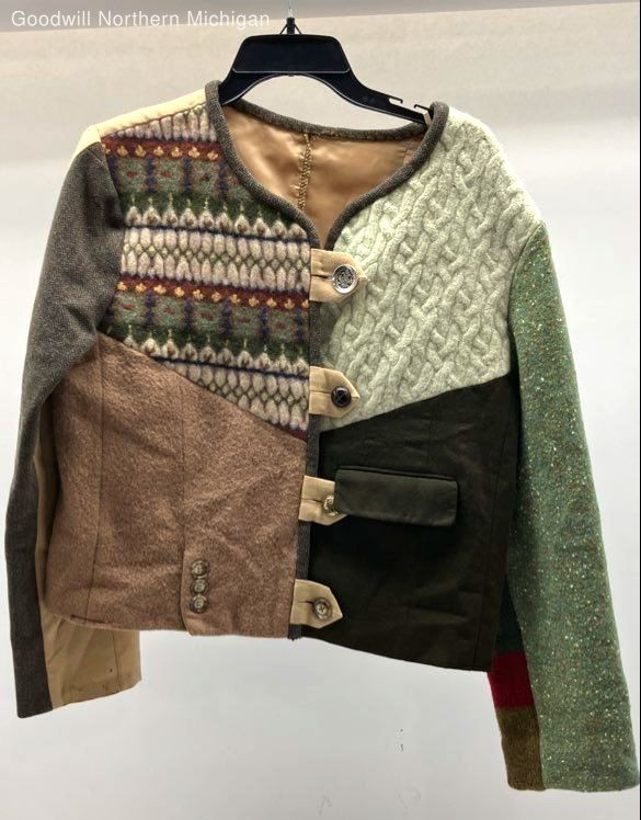 Women's UNBRANDED Multi-Color Patchwork Sweater C… - image 1