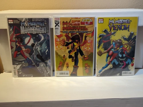 MS. MARVEL AND VENOM #1 VARIANT, Moon Knight And Ms Marvel (3 Book Lot)