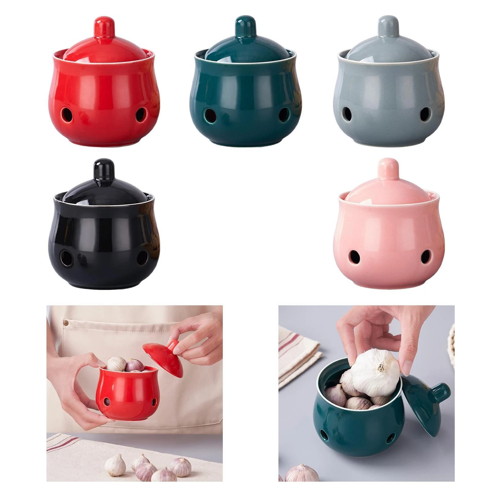 Garlic Keeper Keep Your Garlic Cloves Fresh Garlic Holder for Home Kitchen