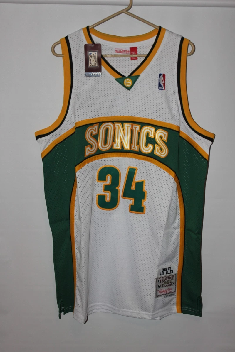 Maillot Vintage Seattle Supersonics Ray Allen - Taille 52 - Reebok Authentique Cousu