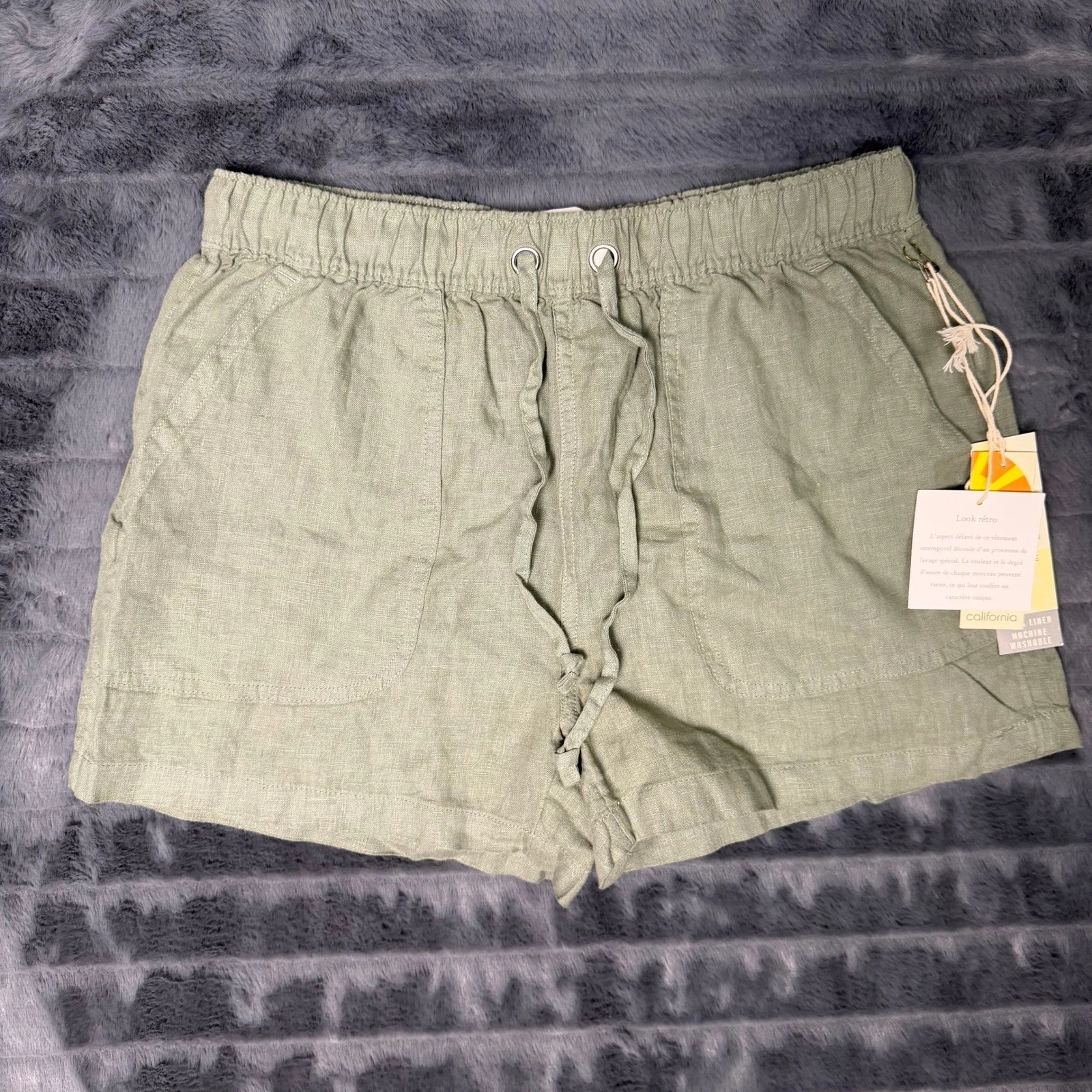 C&C California Linen Shorts Womens Small Sage Green Drawstring Casual 100% Linen
Opens in a new wind
