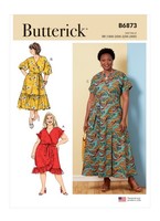 Schnittmuster Kleid Butterick B6873 RR 18W-20W-22W-24W (Gr. 44-50)