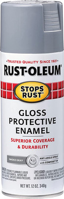 7786830 Stops Rust Spray Paint, 12 Oz, Gloss Smoke Gray