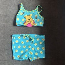 Disney Winnie the Pooh Blue Floral Swim Set 12m Piece Athletic Trunks