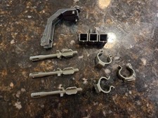Vtg GI Joe Vehicle Parts 1990 Hammer LOT Seat Belt Clips Launcher Stand Missiles