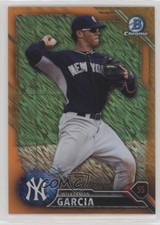 2016 Bowman Chrome Prospects Orange Shimmer Refractor Wilkerman Garcia 2r7