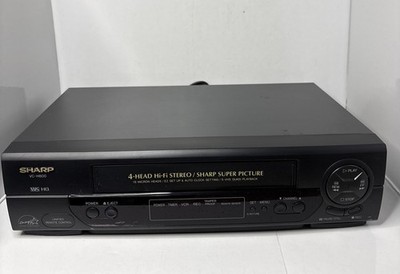 Sharp VC-A582U VCR 4-Head Super Picture 19 Micron Head VHS Works No Remote