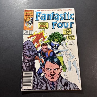 Marvel Comics Fantastic Four #292 1986 MARK JEWELER Variant Adolf Hitler JL