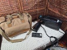 PANASONIC OmniMovie VHS Camcorder PV-800 Powers On w/ Case, Charger - Has Issues