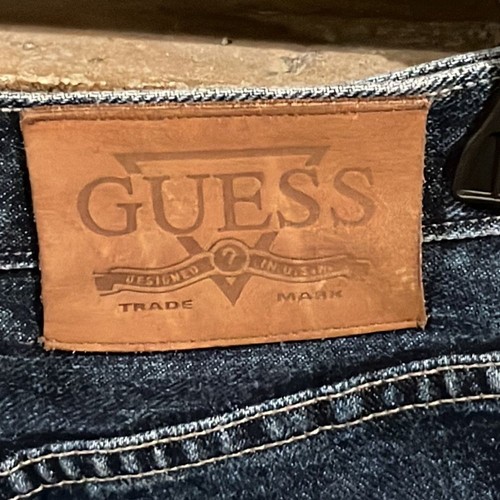 Guess Made In USA High Rise Button Fly Mom Jean Shorts Dark Wash - Picture 6 of 9