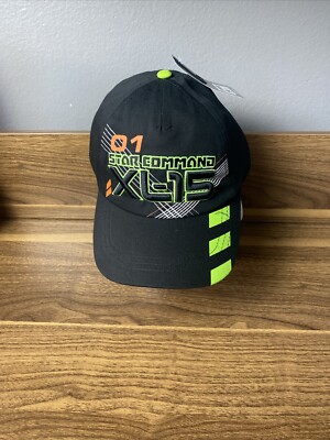 DISNEY 001 STAR COMMAND XL-15 ADJUSTABLE STRAPBACK HAT/CAP BLACK BUZZ LIGHTYEAR