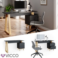 bureau informatique bureau PC Nautica anthracite chêne VICCO