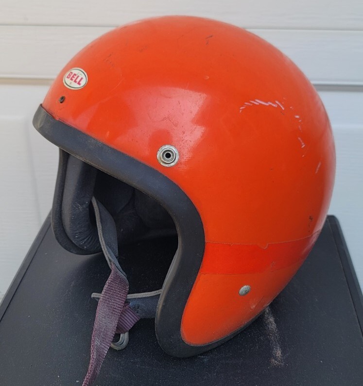 セキュリティ・セーフティ BELL TOPTEX MAGNUM Vintage Helmet Bell Super Magnum Toptex Motorcycle 7 ½ Silver