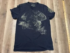 Buffalo by David Bitton Shirt, Men's Size Large, Black, Faded, Short Sleeve