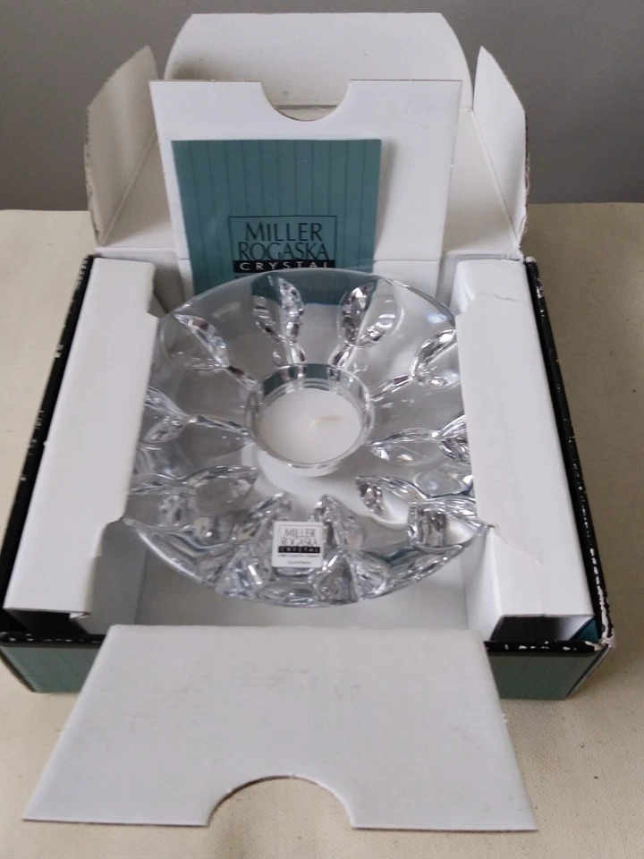 Candelabro votivo Miller Rogaska Crystal Tealight Reed & Barton Company Foto 2 de 4