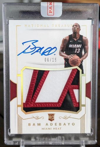 2017 National Treasures FOTL Bam Adebayo RPA /15 (#114), Miami Heat
