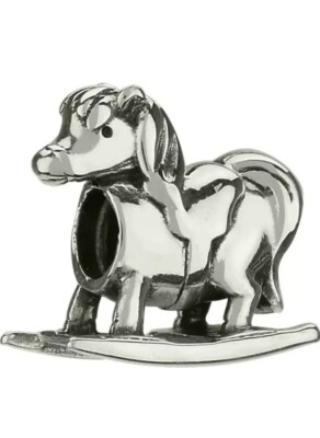 New Chamilia Authentic Rocking Horse Charm #GA-145 Sterling Silver Bead 