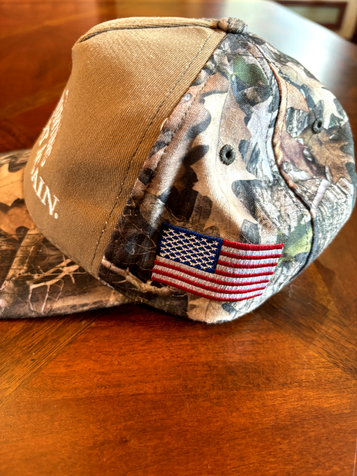 Make Hunting Great Again Hat Cap Brown Camouflage USA Flag Bass Pro eBay