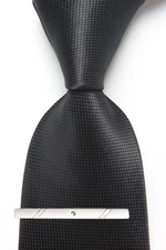New Classic Checks Plaids Black JACQUARD WOVEN 100% Silk Men's Necktie Tie