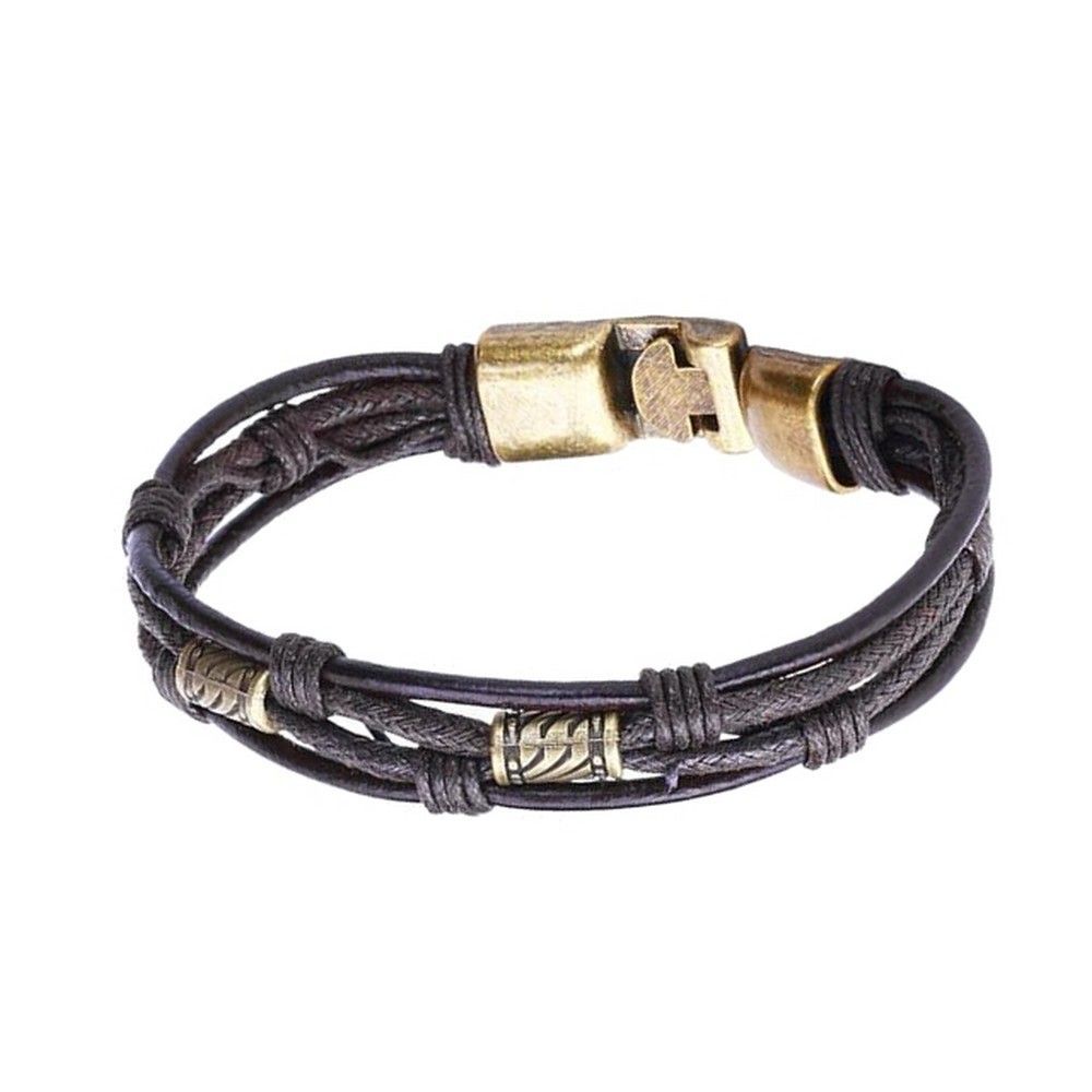 Simaru Bracciale In Vera Pelle Italiana – Bracciale Da Uomo - Foto 9