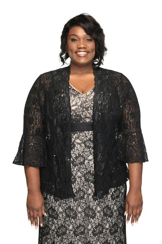 black lace bolero plus size