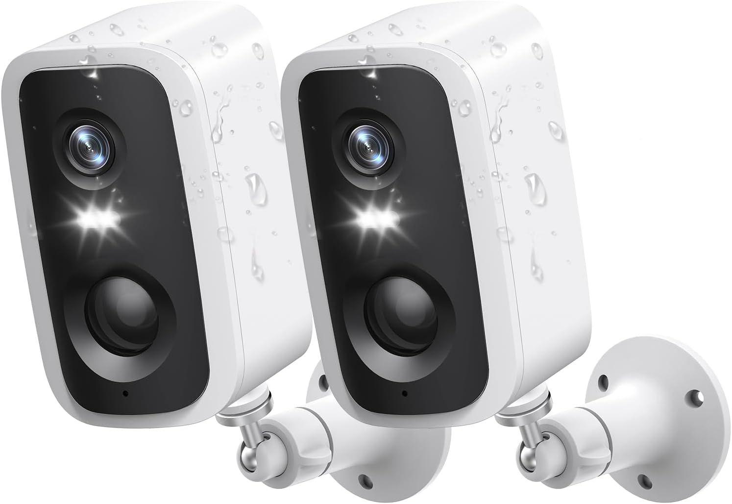 Security Cameras Wireless Outdoor 2 Pack, 2K HD Battery Powered Cameras for Home