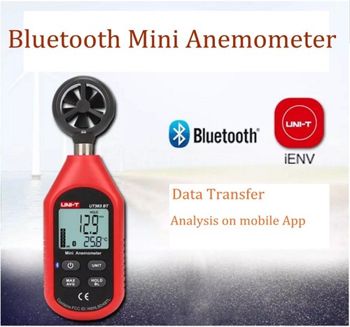 UNI-T UT363BT Digital LCD Anemometer Bluetooth Wind Speed meter Temperature Test - Picture 2 of 12