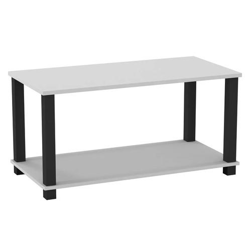 2 Tier Coffee Table Wooden Cocktail Tea Center Table With Storage Shelf - Picture 12 of 13