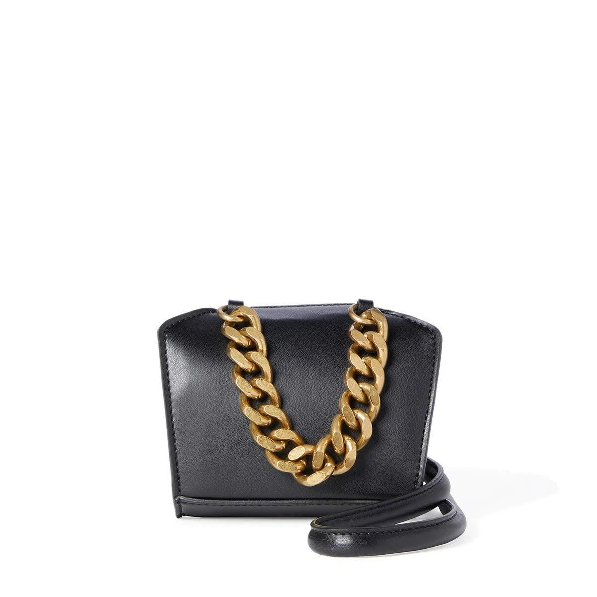 Stella McCartney — Stella McCartney 300043 Eco Structure Micro Chain Alter Bag Black One Size