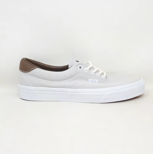 Vans Era 59 C&L Canvas Leather Blue Gray Authentic Skate Shoe Sneaker Mens NEW