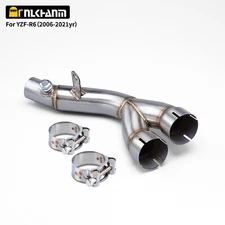 Stainless Steel Mid Link Pipe Exhaust Connector For Yamaha YZF R6 2006-2023