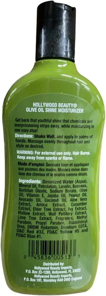 Crema hidratante Hollywood Beauty Olive Oil Shine 12 fl oz Foto 2 de 2