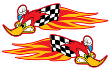 Honda Racing Woody Woodpecker Bike Vintage Motocross Vinyl Sticker Decal
