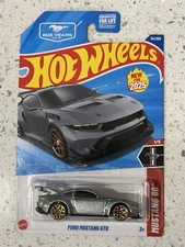 2025 Hot Wheels Silver Ford Mustang GTD MUSTANG 60 #34 HTF B Case