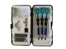 GLD Viper Blue Sure Grip 18 gm. Darts w/Pentathlon Flights Dart Pal Case