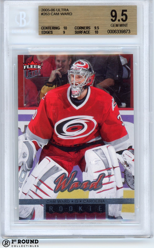 Cam Ward RC BGS 9.5: 2005-06 Ultra Rookie No Cards Graded Higher #263