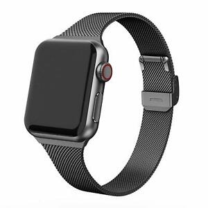 Apple Watch Band 38mm 40mm Black Stainless Steel Metal Buckle Replacement Strap Ebay