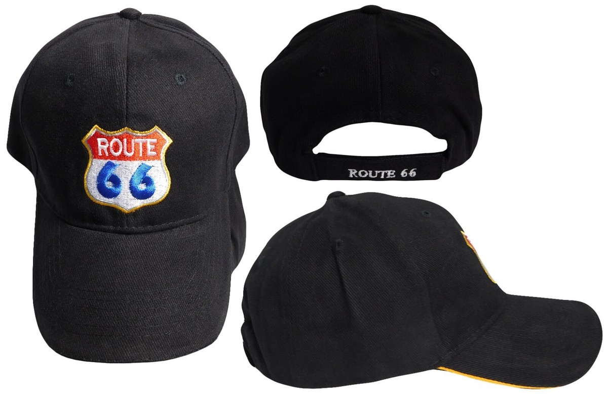 Route 66 Embroidered Shield Map Baseball Adjustable Cap Hat Route 66 Embroidered Hat – Classic Cap with Historic Highway  main image 3