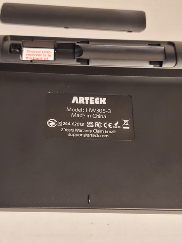 ARTECK Wireless Keyboard and Mouse Combo, Model: Hb305-3MB167, USED - Picture 7 of 13