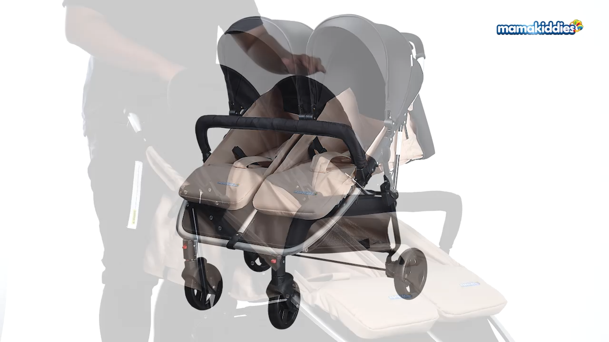Twin Pram Tandem DuoSync Double Pram Twin Stroller NewBorn Toddler