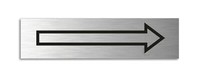 Schild Richtungspfeil 160X40 Mm Aluminium GebüRstet Edelstahloptik Selbstklebend