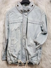 New Claudie Pierlot Womens Galaxie Ciel Denim Jeans Light Blue Jacket. Sz 36