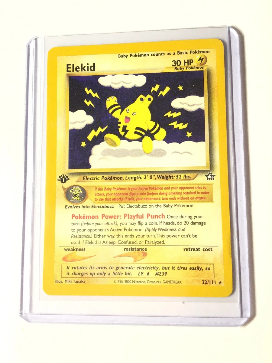 ELEKID - 1st Edition Neo Genesis Set - 22/111 - Rare - Pokemon Card - NM