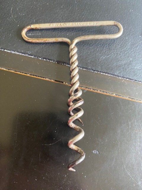1876 Clough double helix corkscrew for LEMP brewing brewery St Louis MO Pre Pro