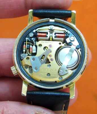 SERVICED ACCUTRON BULOVA 2181 GOLD ELECTROPLATE TUNING FORK