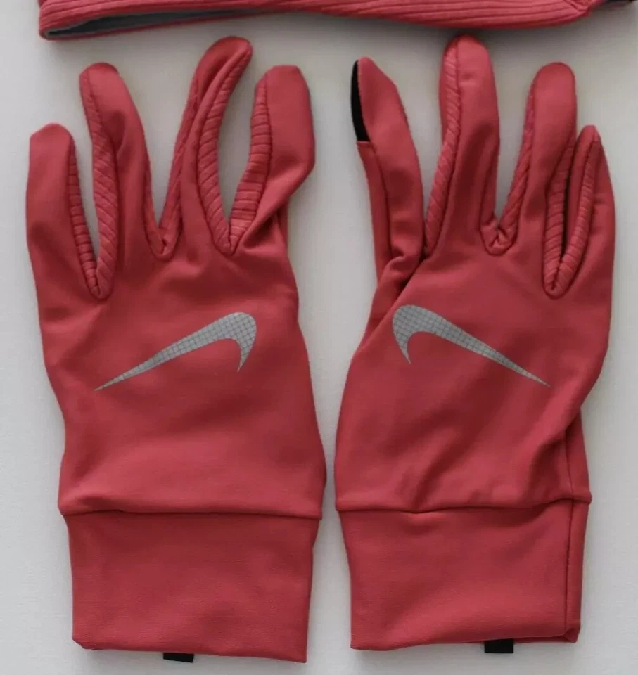 Nike Essential Running Hat & Glove Set Men's L/XL Adobe/Silver - Image 4 of 4