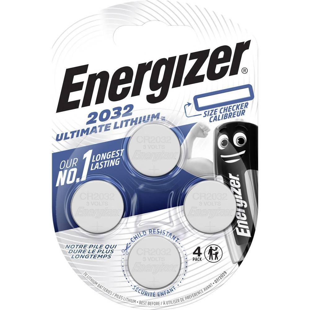 Energizer Batteria a bottone CR 2032 3 V 4 pz. 235 mAh Litio Ultimate 2032